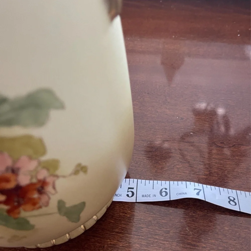 Victorian Royal Lichtenstein Vase Hand Painted Floral Austrian Porcelain VTG